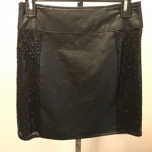 Miss Me Leather and Sequins black skirt!